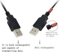 YOUCHENG 30cm USB 2.0A Female to Dual A Male Y Hub Adapter Cable for Computers and Mobile Phones - Data Transmission on One Port (2-Pack) — фото 2