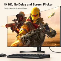 Кабель DisplayPort to HDMI 4K 6.6FT uni-directional алюминиевый, коннектор male-to-male | UGREEN — фото 3
