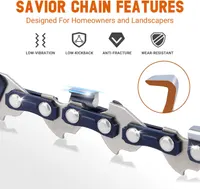 Savior 3-Pack Chainsaw Chain for 14 Inch Bar, 50 Links, .050" Gauge, 3/8" LP, Low-Kickback Chains for Stihl 018 MS180 MS181 — фото 3