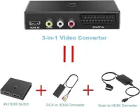HDMI комутатор 3 в 1 AIFHDAUF Scart/RCA в HDMI конвертер — фото 5