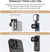 ULANZI CL-003 Phone Macro Lens, HD 75mm Phone Camera Lens for 17mm Thread, Compatible with iPhone Samsung Smartphone Cage Case with 17mm Adapter — фото 2