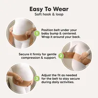 Пояс-бандаж для беременных KeaBabies Ease M/L, черный — поддержка живота и спины, комфортный ежедневный пояс для будущих мам