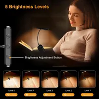 Лампа для читання книг на кліпсі (14 LED, 3 режими, USB) — фото 5