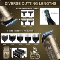 Hatteker Professional Hair Clipper Electric Razor Foil Shavers for Men Body Nose Ear Hair Grooming Kit with Triple Blades Cordless Waterproof