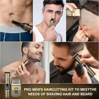 Hatteker Professional Hair Clipper Electric Razor Foil Shavers for Men Body Nose Ear Hair Grooming Kit with Triple Blades Cordless Waterproof — фото 2