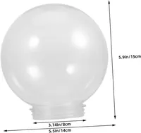 STOBAZA Acrylic Clear Globe Lamp Shade Replacement Opening Elegant Outdoor Light Fixture Cover for Courtyard Walls Gardens Patios and Porches Effortless