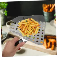 Профессиональный совок из нержавейки для картофеля фри и попкорна, совок-дозатор для фаст-фуда — фото 6
