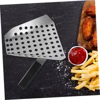 Профессиональный совок из нержавейки для картофеля фри и попкорна, совок-дозатор для фаст-фуда — фото 7