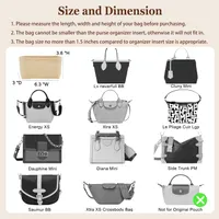 Органайзер-вкладиш Doxo для сумок Longchamp Le Pliage Mini/XS та Louis Vuitton Neverfull BB, з фетру — фото 2
