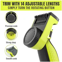Регульована насадка-гребінь (0.4-10мм) для тримера Philips OneBlade QP2520/2530/2620/2630, 14 довжин — фото 5
