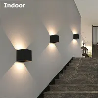 LED Waterproof Wall Lamp in Black/White for Indoor and Outdoor Decoration Lighting Aluminum Wall Lights AC(Black,L) — фото 4