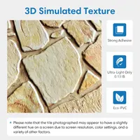3D-панелі для стін під камінь (10 шт., 30x30 см), самоклеюча ПВХ-плитка для фартуха, декор, коричневий — фото 6