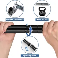 Double Curtain Rods 28 to 145 Inch Black 1 Inch Heavy Duty Dual Curtain Rod Set for Windows Drapery Rod Splicing Rods Adjustable Decorative Curtain Rod for Bedroom, Window, Patio, Sliding Glass Door — фото 4