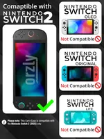 Защитный чехол-кейс Orzly для Nintendo Switch 2, дорожный, с карманами для карт, аксессуаров и подставкой — фото 3