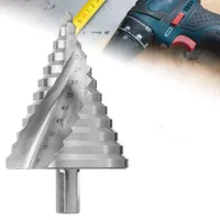 6-60mm Step Drill Bit, 12.5mm/0.5” Shank 4241 HSS Spiral Groove Drill Bit for Wood, Plastic, Sheet Metal — фото 7