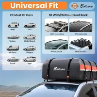 Sailnovo Car Rooftop Cargo Carrier 21 Cubic Feet, Waterproof 1000D PVC Car Roof Bag with Anti-Slip Mat, Combination Lock, Storage Bag, Door Hooks & Tie-Down Strap fit Vehicle with/Without Luggage Rack — фото 4