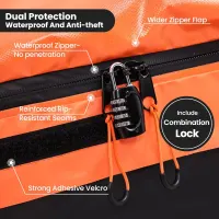 Sailnovo Car Rooftop Cargo Carrier 21 Cubic Feet, Waterproof 1000D PVC Car Roof Bag with Anti-Slip Mat, Combination Lock, Storage Bag, Door Hooks & Tie-Down Strap fit Vehicle with/Without Luggage Rack — фото 5