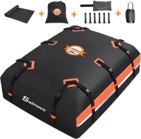 Sailnovo Car Rooftop Cargo Carrier 21 Cubic Feet, Waterproof 1000D PVC Car Roof Bag with Anti-Slip Mat, Combination Lock, Storage Bag, Door Hooks & Tie-Down Strap fit Vehicle with/Without Luggage Rack — фото 8