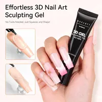 Makartt 3D Gel Nail Art, Sculpting Gel Glue for Drawing, Molding, Sculpture, Gems and Decoration, No Wipe Clear Gel Polish for DIY Nail Designs, 15g — фото 5
