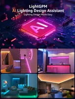 Розумна LED-стрічка Lepro SE1 AI 10м, RGB, Wi-Fi, Bluetooth, із синхронізацією музики — фото 7