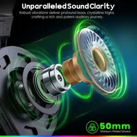 Wireless Gaming Headsets for PC, PS5, PS4, Switch, Mac, 2.4GHz Wireless Gaming Headphone with ENC Noise Canceling Microphone, Bluetooth 5.4, Cool Lighting, 50H Battery, 50mm Drivers — фото 3