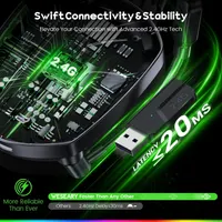 Wireless Gaming Headsets for PC, PS5, PS4, Switch, Mac, 2.4GHz Wireless Gaming Headphone with ENC Noise Canceling Microphone, Bluetooth 5.4, Cool Lighting, 50H Battery, 50mm Drivers — фото 9