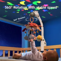 Mobile for Crib with Lights and Music, Soothing Toys for Newborns — фото 8