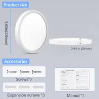 Стельовий LED світильник OUILA 18Вт 1600Лм 3000K IP54 ванна кухня коридор тепле світло лампа дім — фото 5