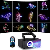 Лазерный проектор Neoglint для вечеринок 3D анимация RGB DMX512 пульт активация звуком DJ диско — фото 3