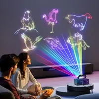 Лазерний проектор Neoglint для вечірок 3D анімація RGB DMX512 пульт активація звуком DJ диско — фото 4