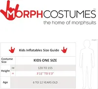 Morph Kids Inflatable Unicorn Costume for Halloween, Blow Up Unicorn Outfit for Boys and Girls, Fun Dress-Up Party — фото 5