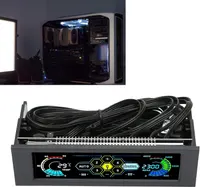 Контролер вентиляторів для ПК з LCD дисплеєм, 5 каналів, датчик температури, сигналізація перегріву 40–90°C, 5V/12V — фото 6