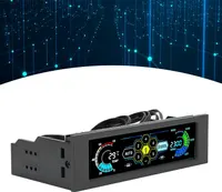 Контроллер вентиляторов для ПК с LCD дисплеем, 5 каналов, датчик температуры, сигнал перегрева 40–90°C, 5V/12V — фото 2