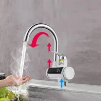 Проточный водонагреватель кран HOGART 230В электрический LED дисплей кухня дача кемпер — фото 4