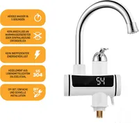 Проточный водонагреватель кран HOGART 230В электрический LED дисплей кухня дача кемпер — фото 8