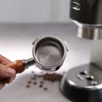 51mm Bottomless Portafilter 3 ears Only for Delonghi Dedica EC680/EC685/EC785/EC820/EC850/EC860 | with Filter Basket and Wooden Handle — фото 3