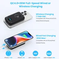 Магнітний павербанк 10800мАг MagSafe, бездротова зарядка 4в1 для iPhone і Apple Watch — фото 3