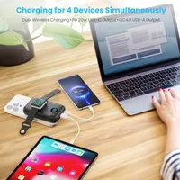Магнитный повербанк 10800мАч MagSafe, беспроводная зарядка 4в1 для iPhone и Apple Watch — фото 6