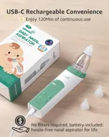 Електричний назальний аспіратор GROWNSY для немовлят, соплевідсмоктувач з музикою — фото 8