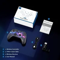 Беспроводной геймпад AceGamer 2.4G/Bluetooth для ПК, Steam и Switch с RGB-подсветкой