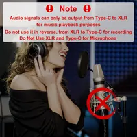 Аудіокабель J&D USB-C на XLR (Male), 2м, плетений, для підсилювача, динаміка, мікшера — фото 6