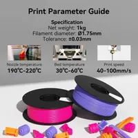kexcelled PLA Gold Filament 1.75mm Toughness Enhanced 3D Printer Material +/- 0.03mm 1kg Spool (2.2lbs) for FDM Printer Model Making — фото 7