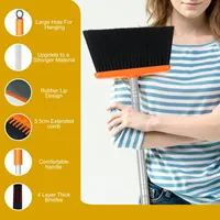 Dirty Fox Broom and Dustpan Set with 54 Inch Long Handle - Perfect Dust Pan and Brush Combo for Home Efficient Cleaning (Orange and Grey) — фото 5