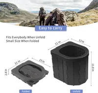 Portable Toilet for Camping, Potty Adults, Porta Travel Commode Bucket Car, Travel, Outdoor, Hiking, Backpack, Trips, Tent, Boat, Beach, Traffic Jam, Home — фото 5