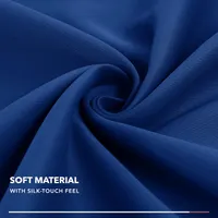 Штора Deconovo блэкаут 140×260 см, на люверсах, синя, теплоізоляційна, для спальні — фото 5