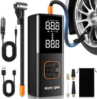 Компресор Kotopa 150 PSI, акумуляторний, LED-ліхтар, повербанк, для авто й вело — фото 3