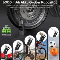 Компресор Wistrue 150 PSI 6000 мАг, з ліхтарем і повербанком, портативний — фото 6