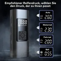 Компрессор Wistrue 150 PSI 6000 мАч, с фонарём и повербанком, портативный — фото 2