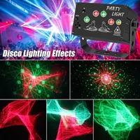 Міні-лазер для вечірок, 60 візерунків, RGB+UV, з пультом, USB, для дискотек і караоке — фото 6