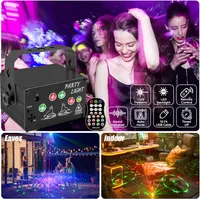 Мини-лазер для вечеринок, 60 узоров, RGB+UV, с пультом, USB, для дискотек и караоке — фото 3